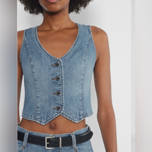 Denim Forum 90s Mia Denim Vest - Picture 1 of 3